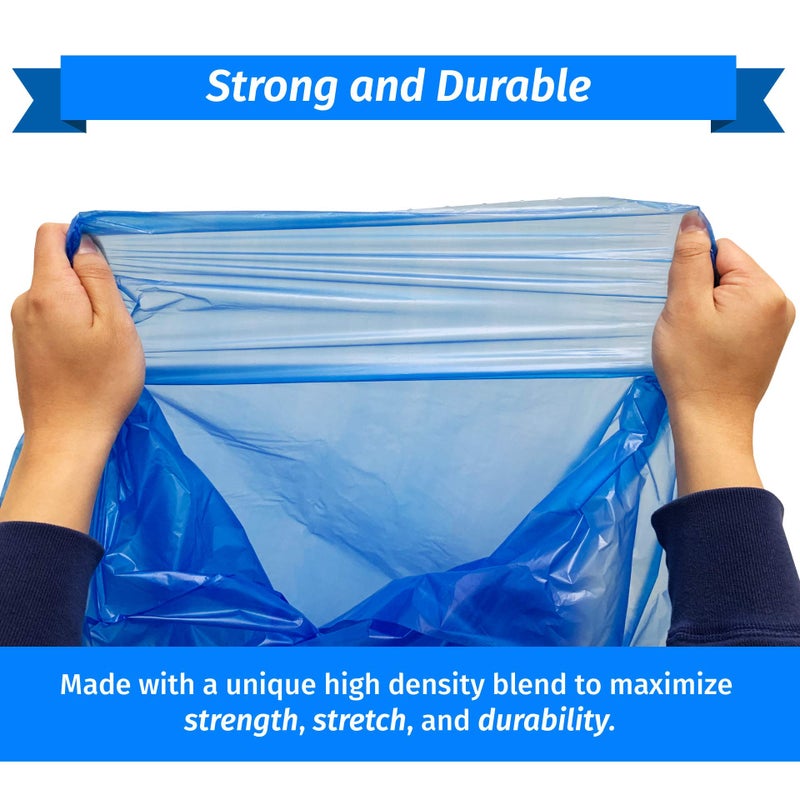 Reli. SuperValue 40-45 Gallon Recycling Bags | 200 Count | Blue Trash Bags | Made in the USA - Image 3